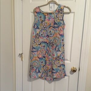 Sleeveless Paisley Print Shift Dress - Multicolor